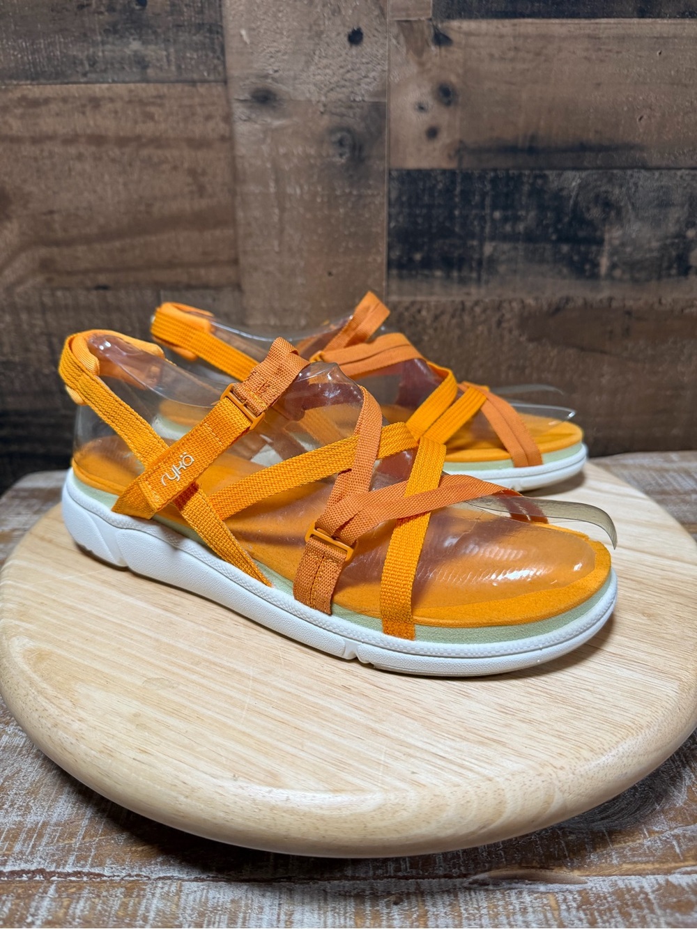 Ryka Mirasa Womens Size 8 M Orange Strappy Sport Walking Sandals